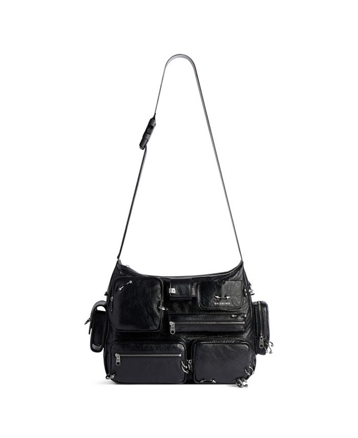 

Сумка-мессенджер Superbusy с пирсингом Balenciaga, черный