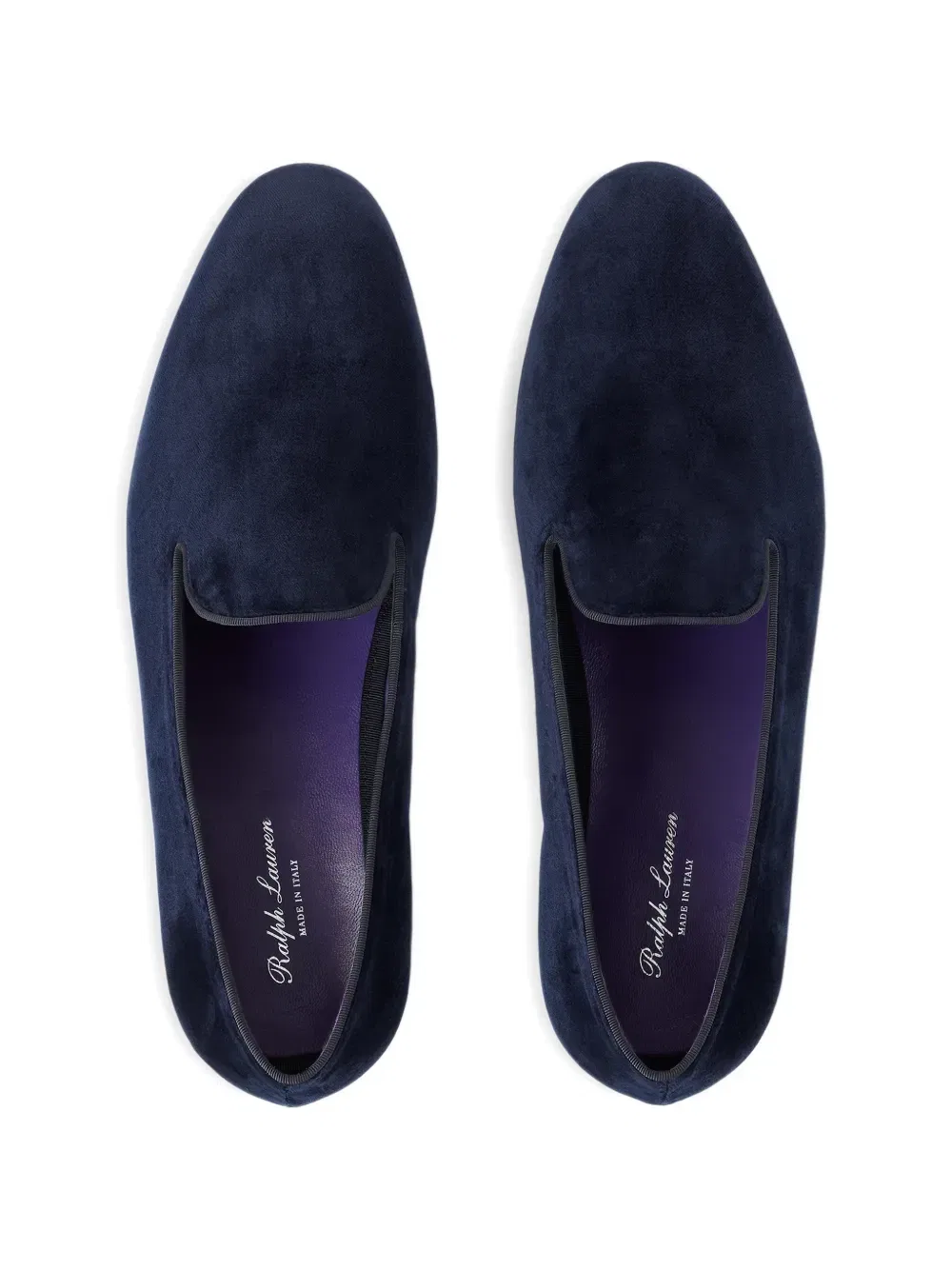 Бархатные лоферы Alonzo Ralph Lauren Purple Label, синий — фото 3
