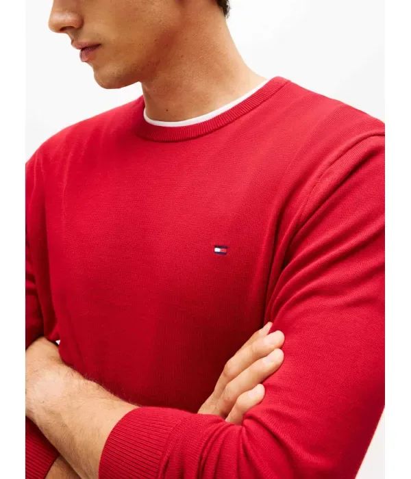 Незаменимый свитер regular fit Tommy Hilfiger, красный — фото 4