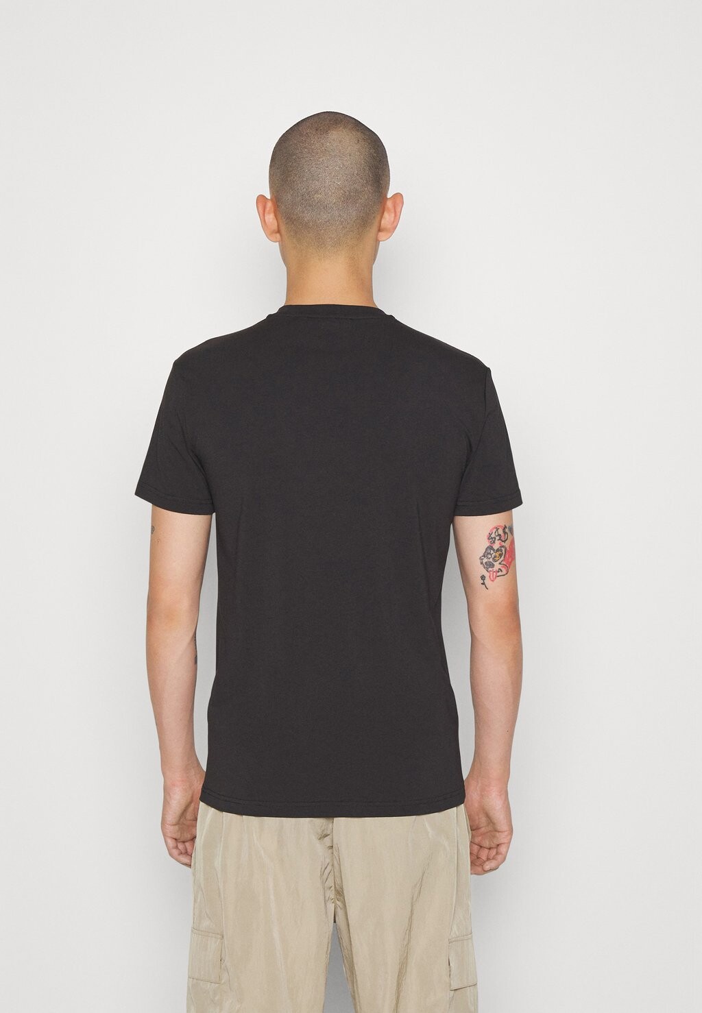 Базовая футболка Super Slim Fit T-Shirt With Logo Print Antony Morato, черный — фото 4