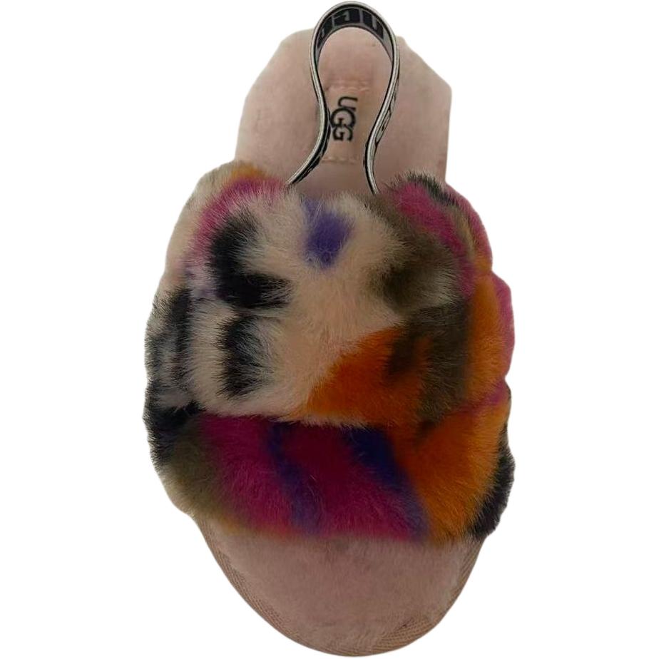 UGG Детские уличные тапочки FLUFF YEAH для детей от 3 до 7 лет, розовые — фото 4