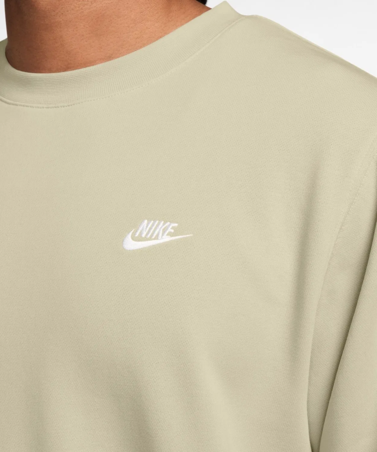 Свитшот Nike Club флисовый длинный рукав айвори — фото 3