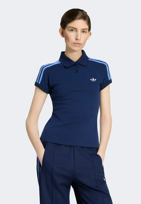 Поло Adidas Originals, цвет ночной индиго-блю фьюжн