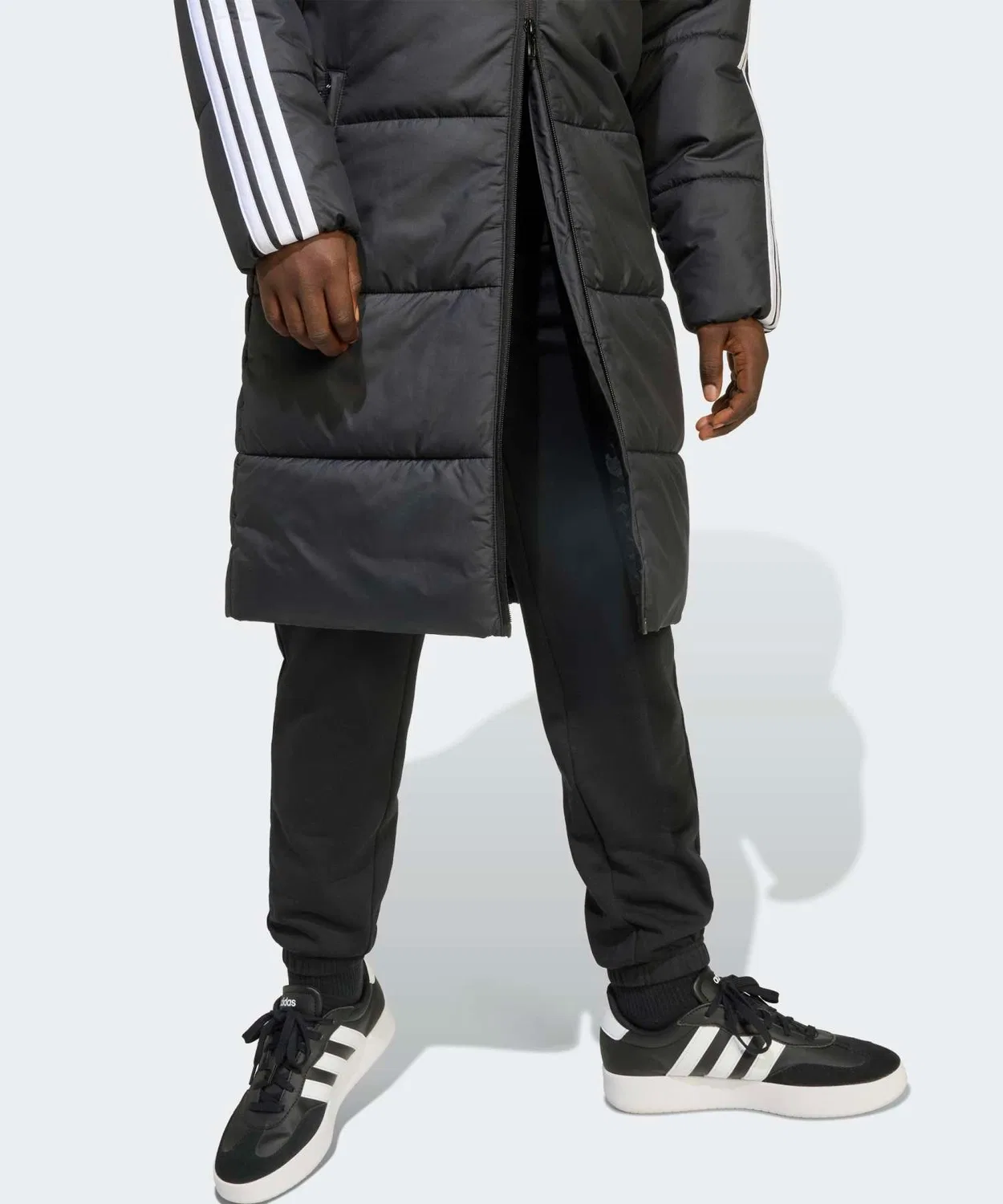Длинное пальто для детей Adidas Climawarm чёрное — фото 4
