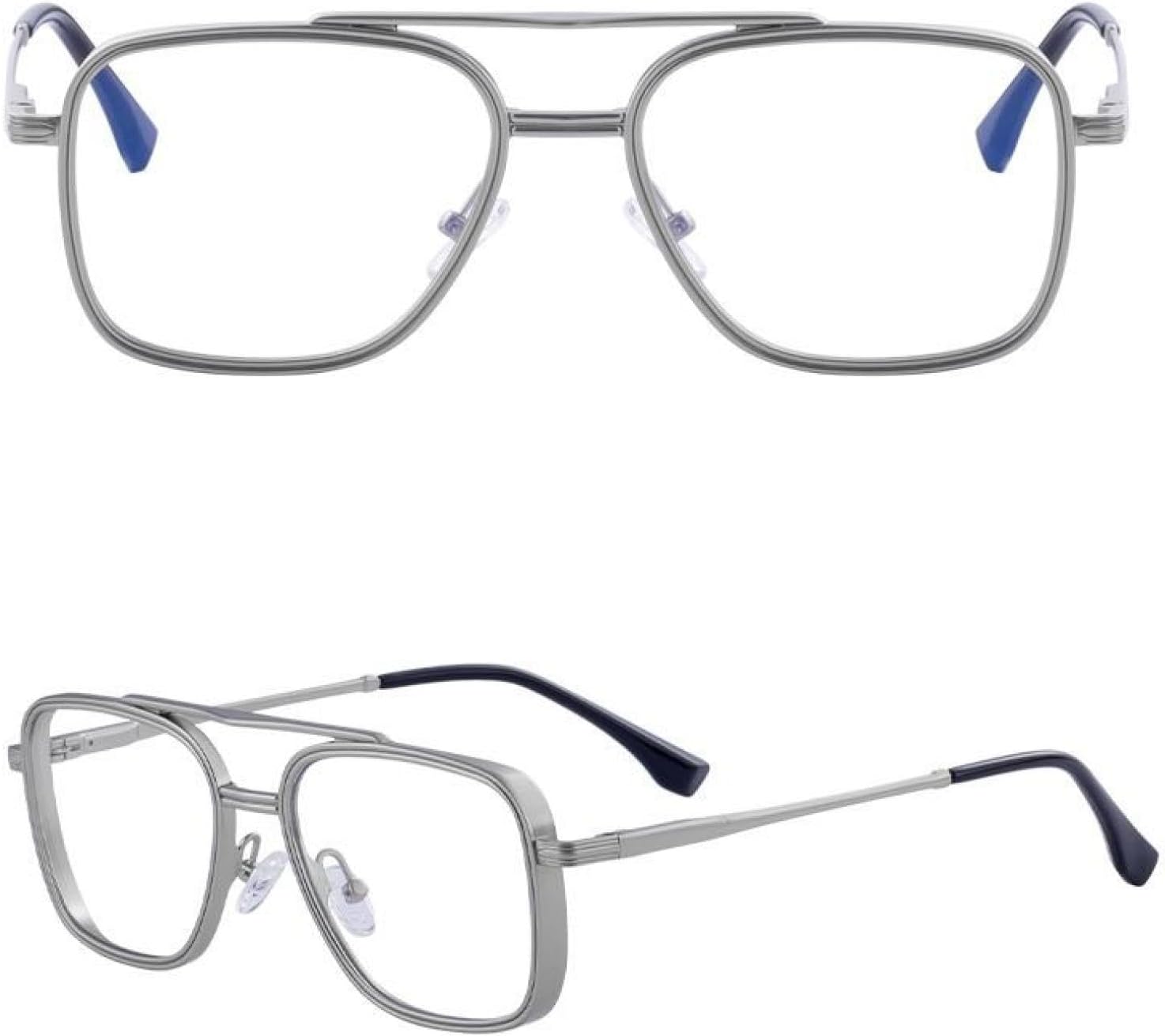 

Классические панк-солнцезащитные очки для женщин и мужчин, роскошные, в стиле стимпанк, металлические, с двойным лучом, защита от УФ-излучения UV400, для вождения TVTBBVV, C8silverwhite