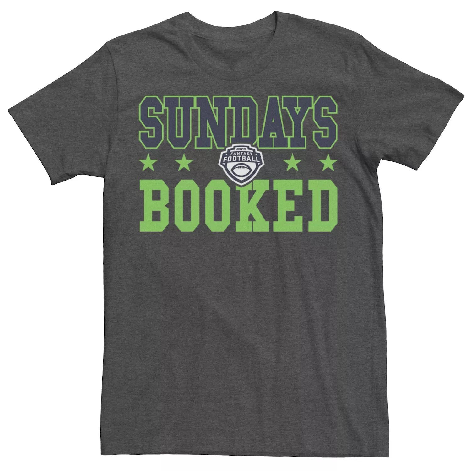 

Мужская зеленая футболка с логотипом ESPN Fantasy Football Sundays Booked Licensed Character, Зеленый, Мужская зеленая футболка с логотипом ESPN Fantasy Football Sundays Booked Licensed Character