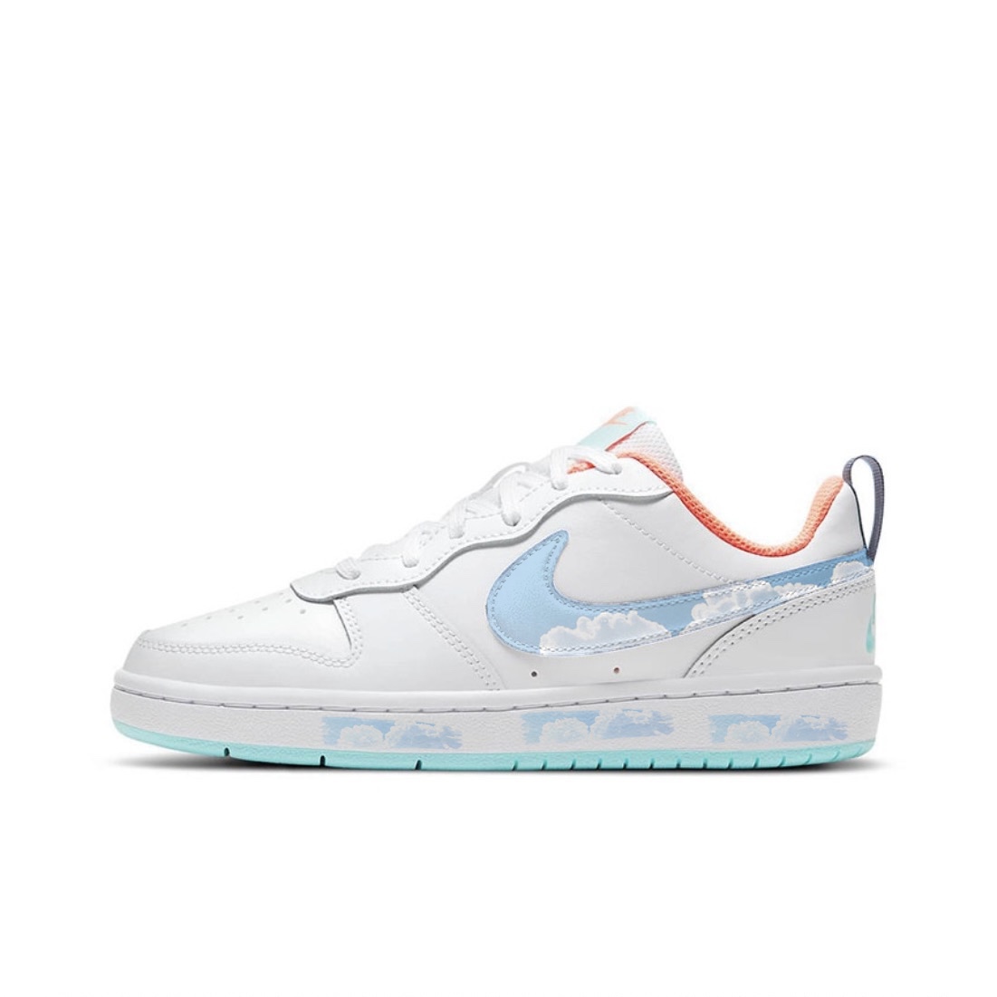 

Кроссовки Nike Court Borough 2 Skateboarding Shoes Women's Low-top White/blue, белый/синий