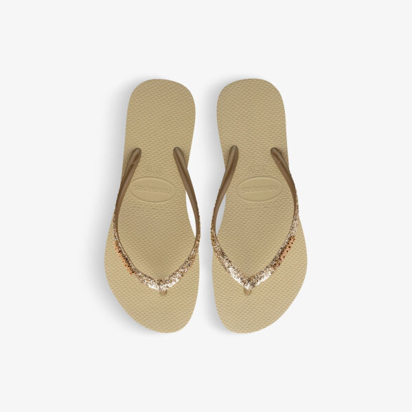 Тонкие резиновые шлепанцы с блестками II Havaianas, серый — фото 2