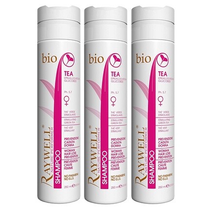 

Шампунь Bio Tea для женщин от выпадения волос 250 мл - Упаковка из 3 шт Raywell