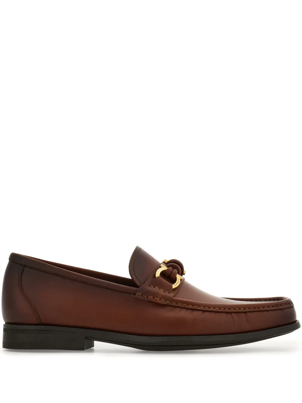 

Лоферы с декором Gancini Ferragamo, коричневый