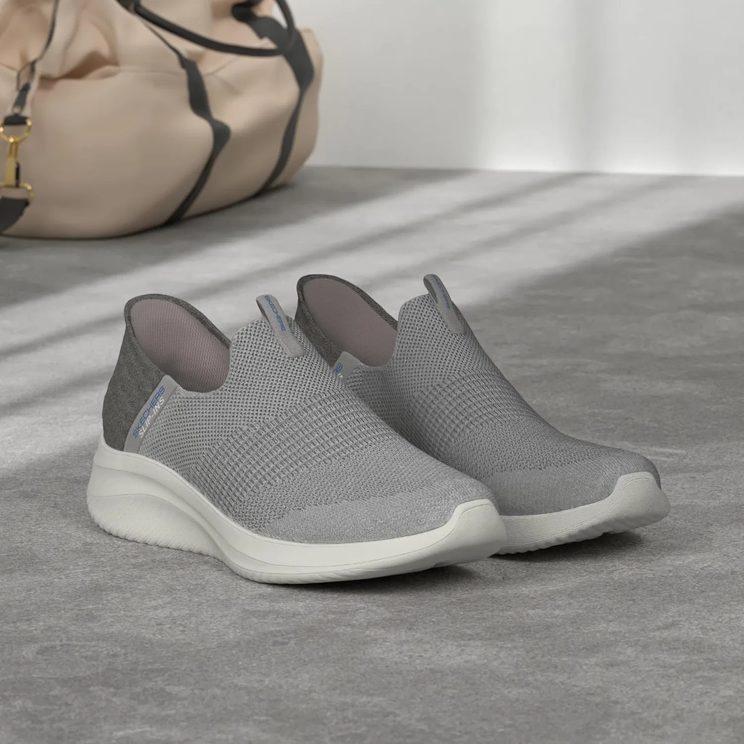 Мужские кроссовки Skechers Ultra Flex 3.0 без шнурков, серый — фото 2