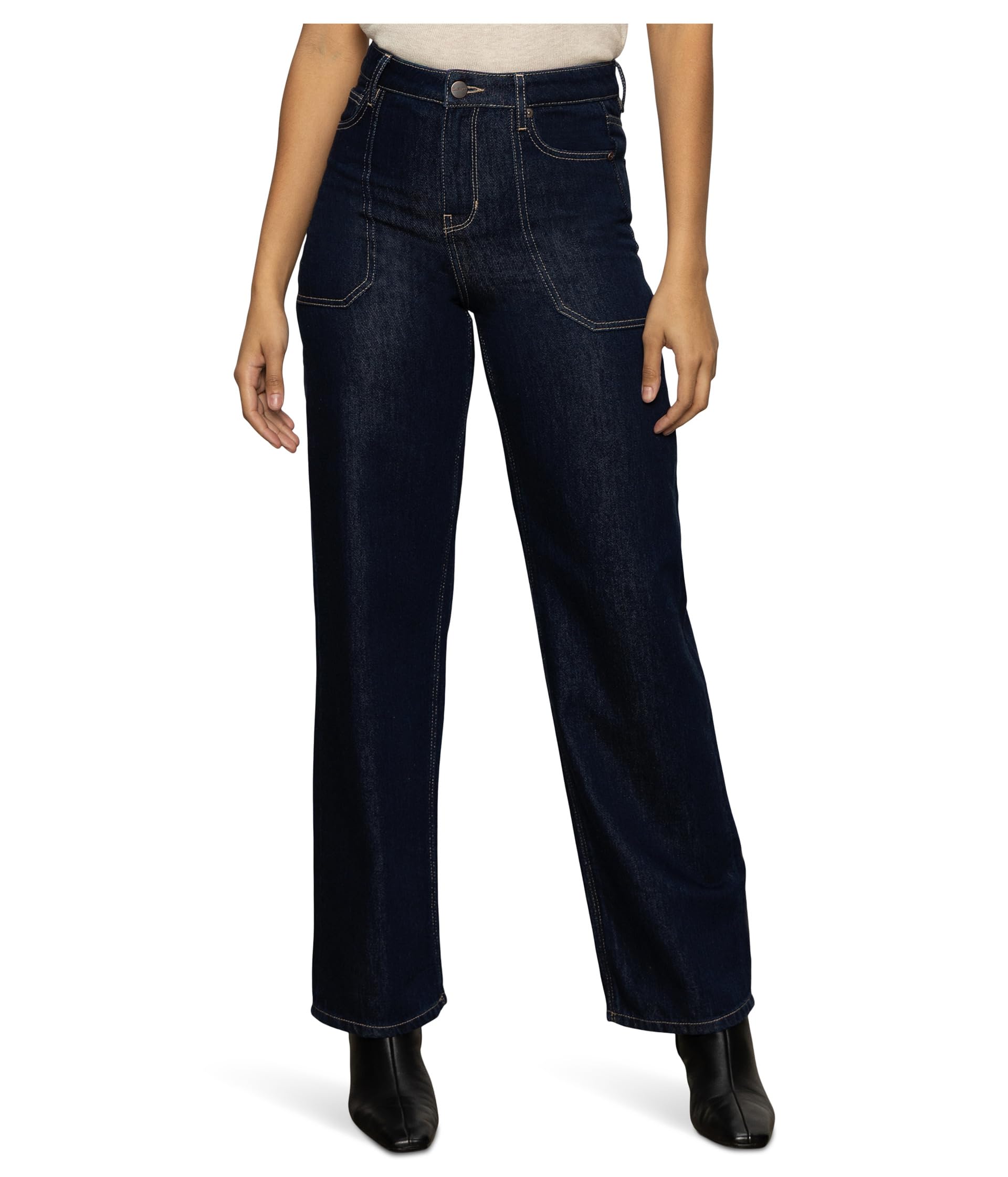 

Брюки Sanctuary Soleil 90s Straight, цвет Indigo Dark Raw Rinse