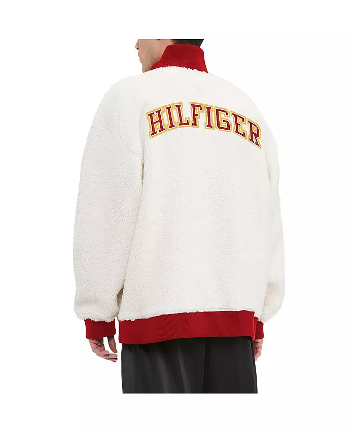 Мужская кремовая толстовка Jordan Sherpa с молнией до четверти Kansas City Chiefs Tommy Hilfiger — фото 2