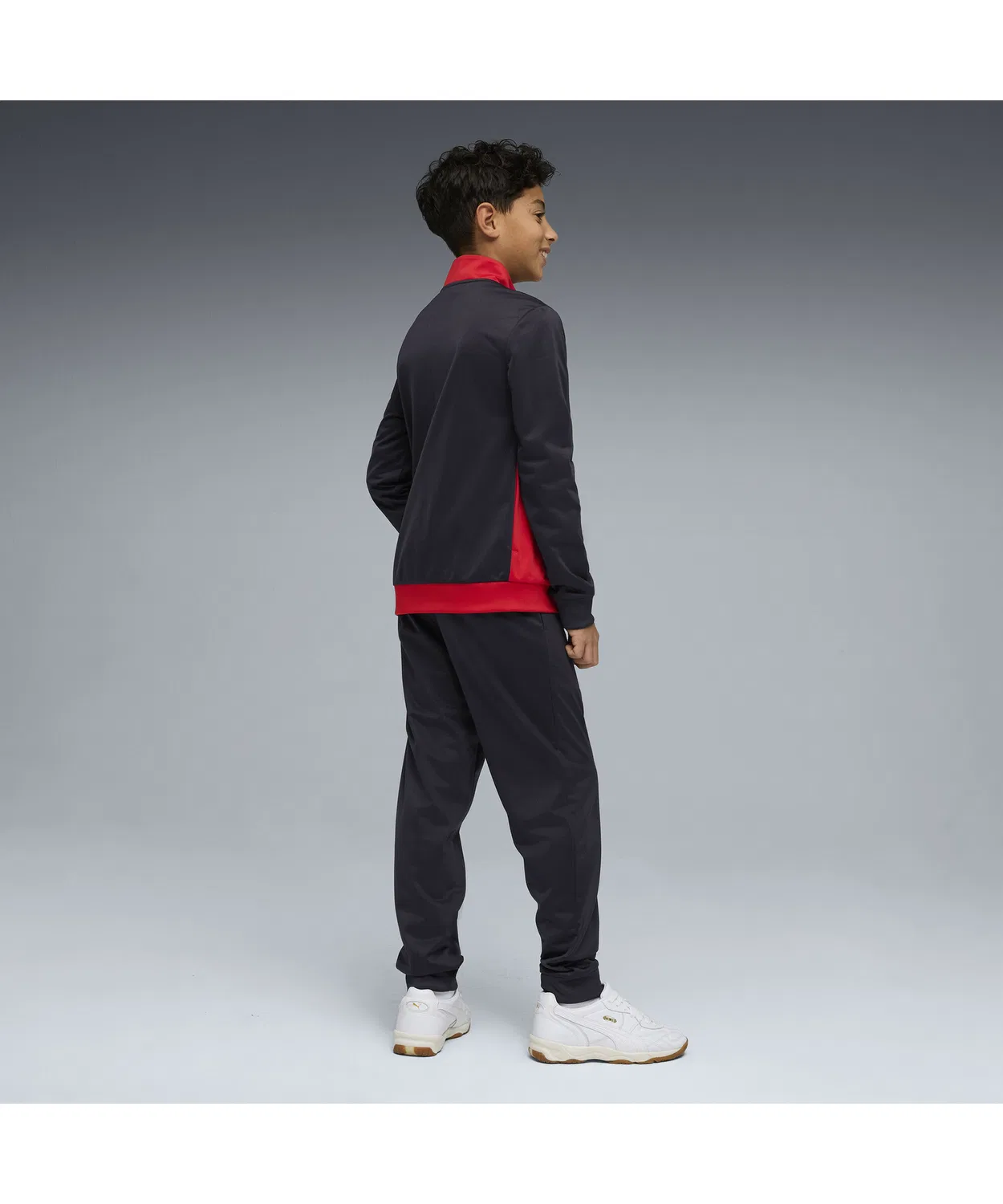 Детский спортивный костюм PUMA Poly Colorblock Suit, 2 предмета, чёрный — фото 2