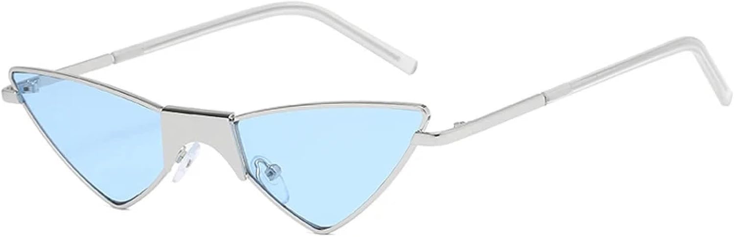 

Солнцезащитные очки с защитой от УФ-излучения UV400 | Женские очки «кошачий глаз» | Линзы конфетных цветов для занятий спортом на открытом воздухе и вождения DSVIGF, C4 Silver-blue