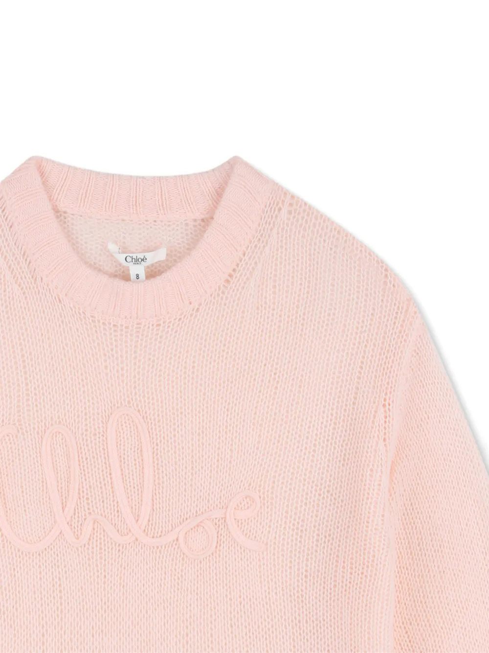 Свитер с вышивкой Chloe Kids, розовый — фото 3