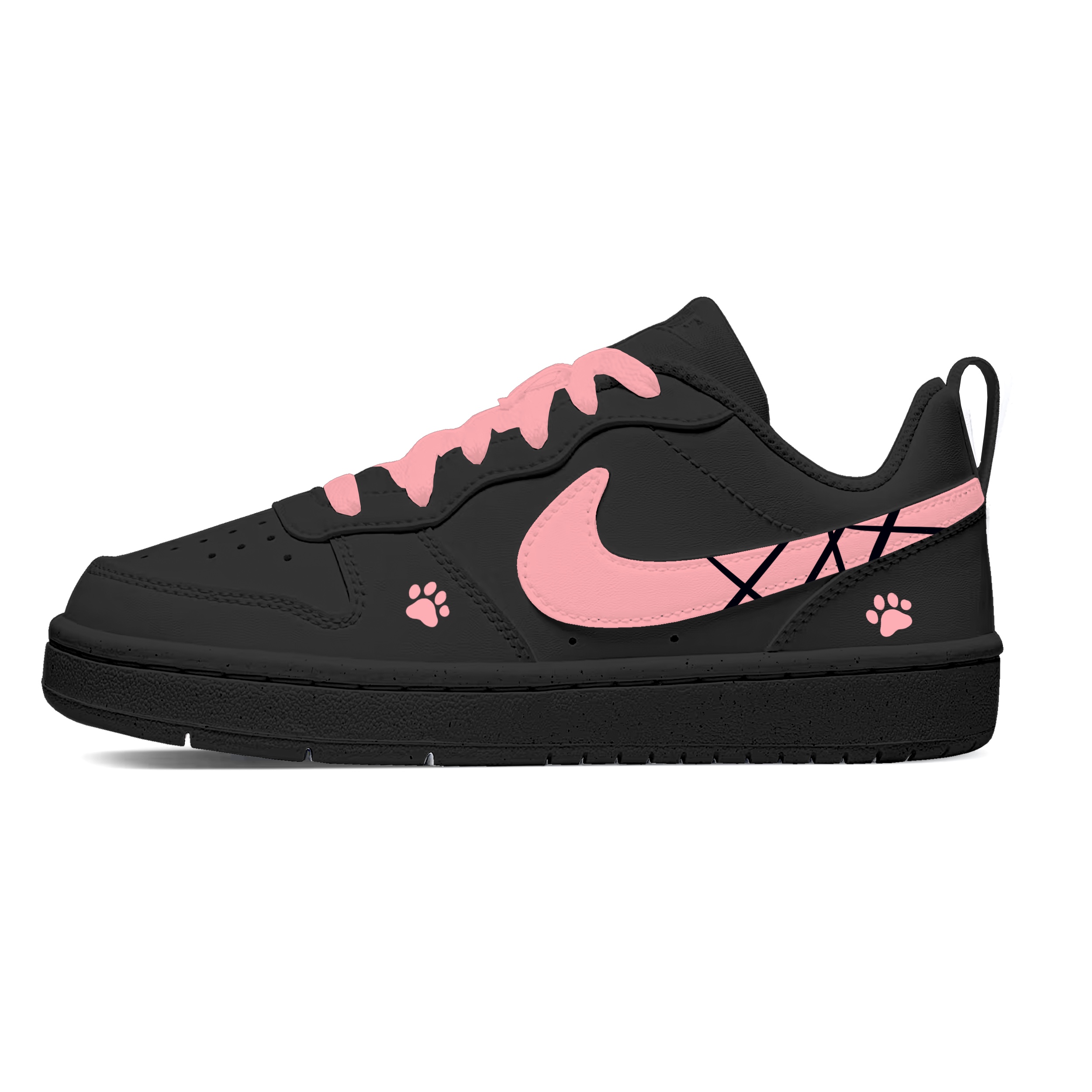 

Nike Court Borough Forest Berry нескользящие, устойчивые к истиранию, водонепроницаемые низкие детские скейтбординговые кроссовки Pink