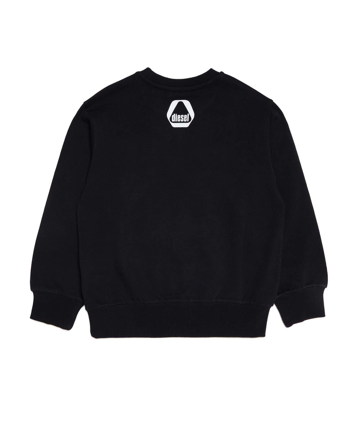 Детская и подростковая толстовка с логотипом бренда DIESEL, Black — фото 2