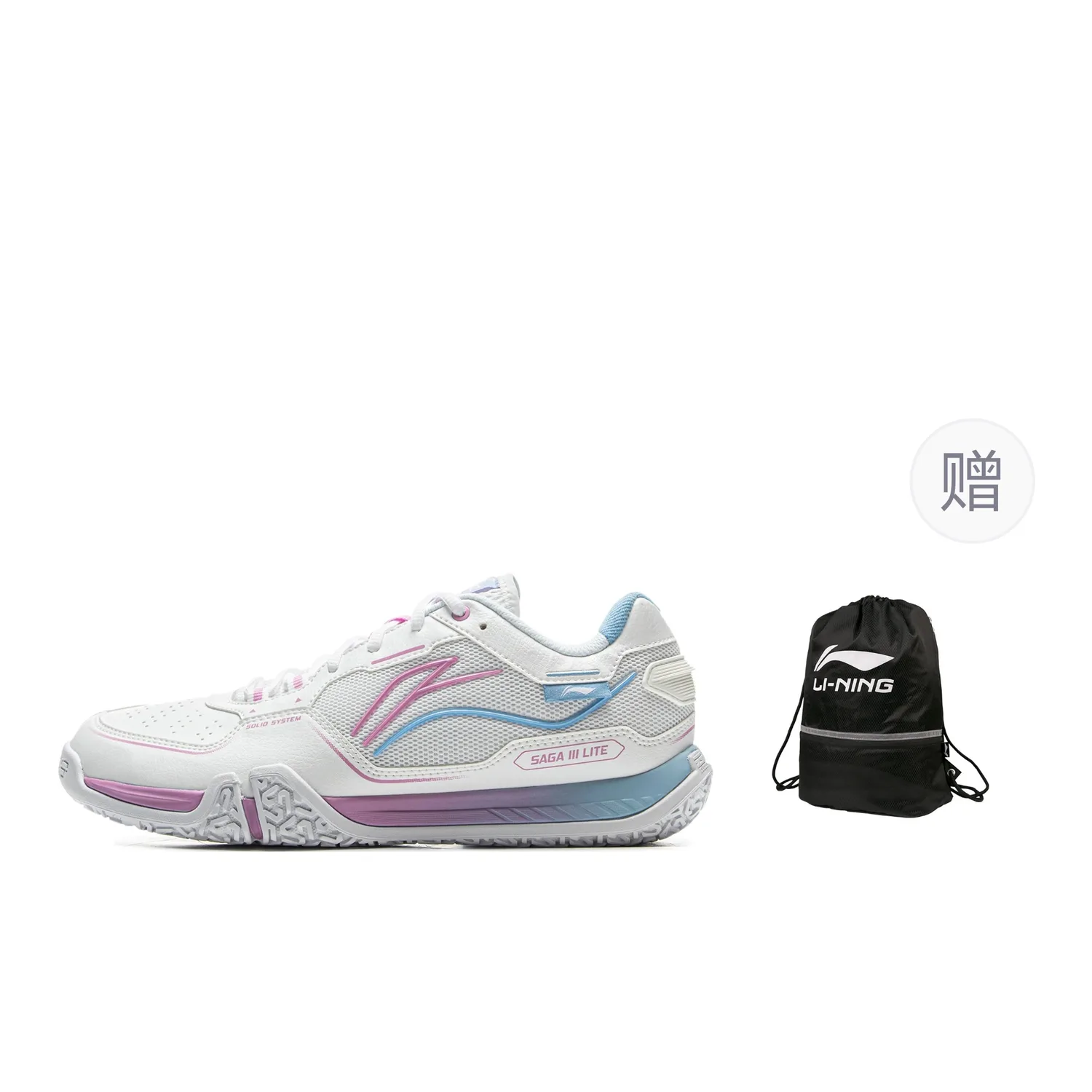 Кроссовки для бадминтона Li-Ning Cushioning Slip Resistant Coverage Low top Unisex Standard White
