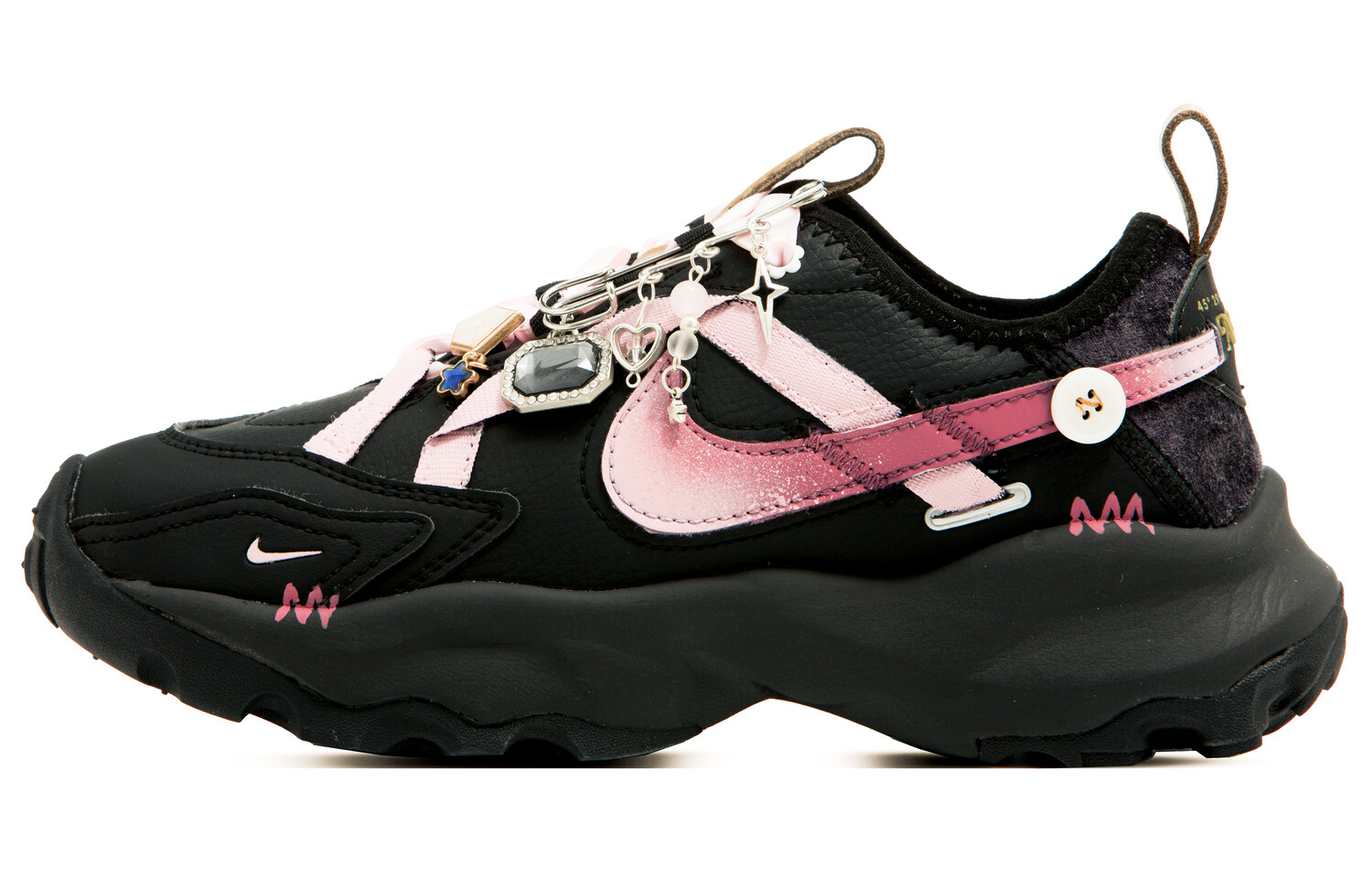 

Кроссовки Nike TC 7900 Lifestyle Shoes Women's Low-top Black/pink, черный