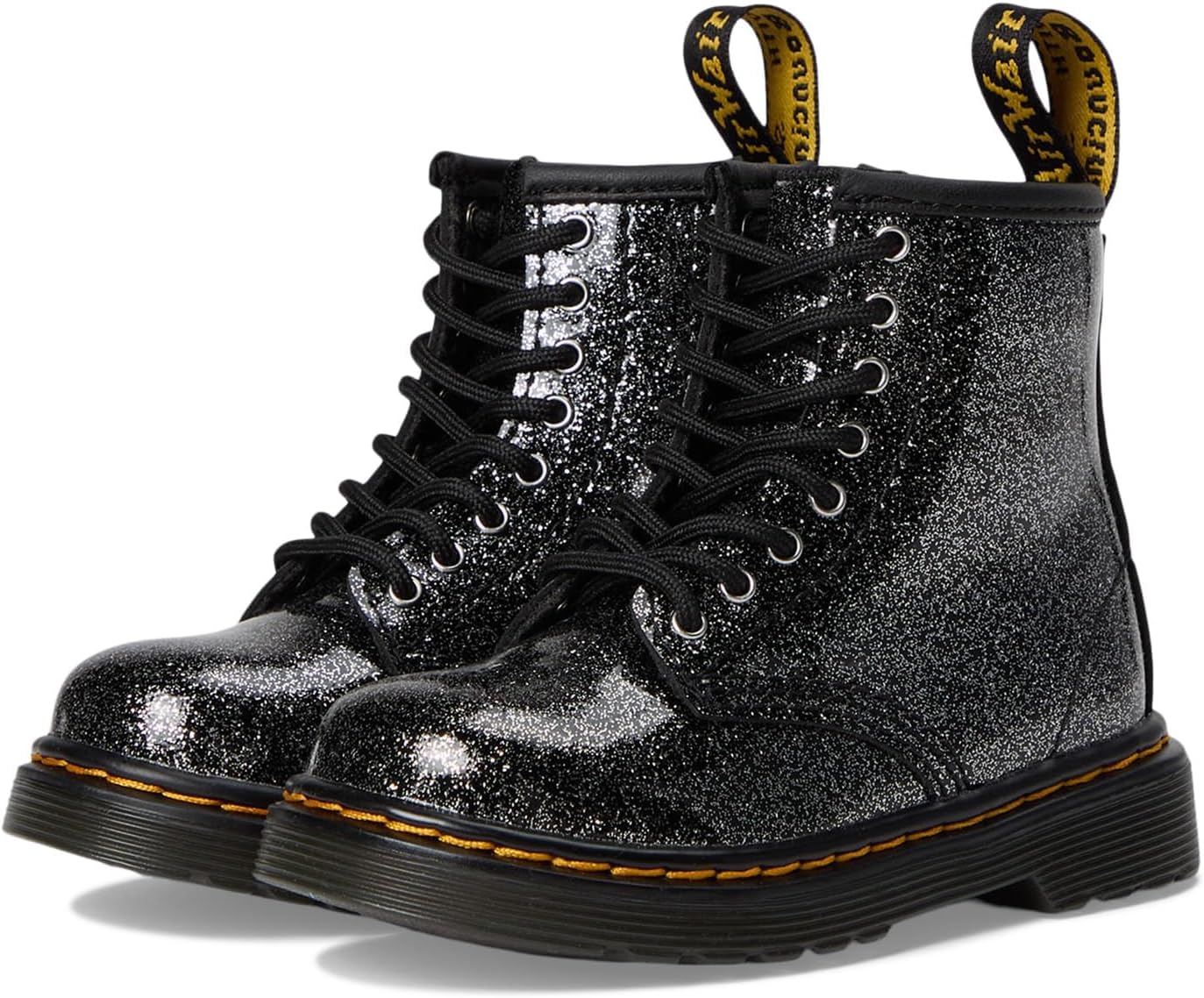 

Ботинки Dr. Martens 1460 унисекс для детей (малыши), черный/серебристый