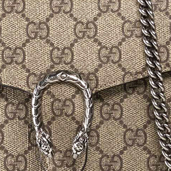 Сумка Gucci Dionysus из канваса, коричневая — фото 4