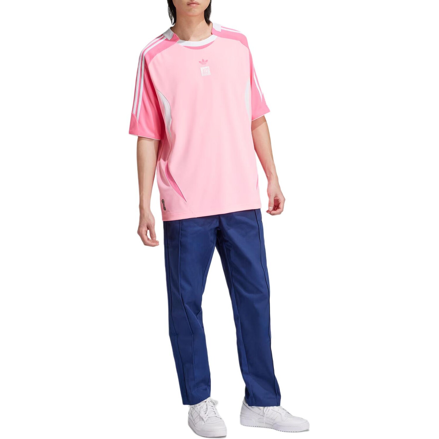 Футболка Adidas X NTS Radio Jersey из переработанного полиэстера Adidas Originals, розовый — фото 2