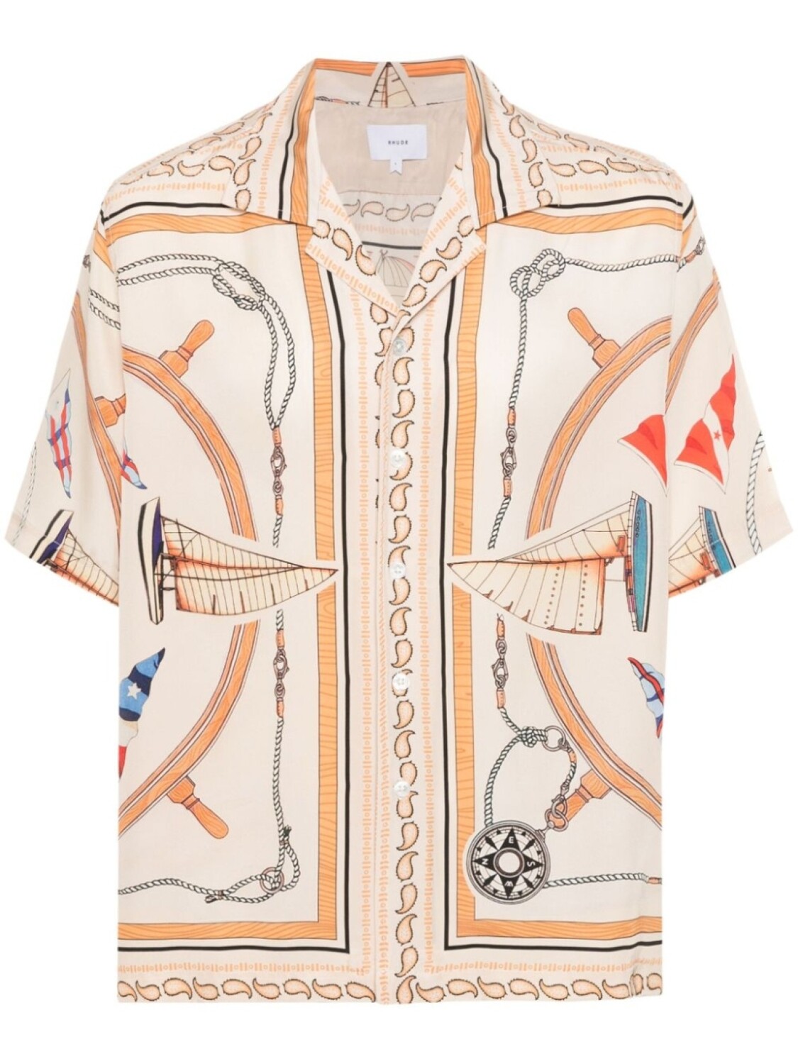 

RHUDE рубашка Rhude Nautica, нейтральный цвет