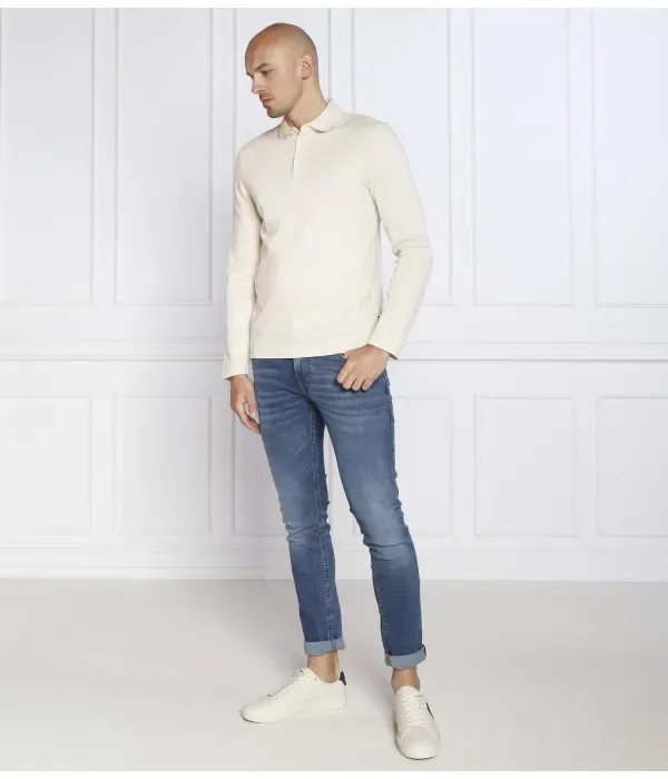 Поло Pleins 31 slim fit Boss, бежевый — фото 2