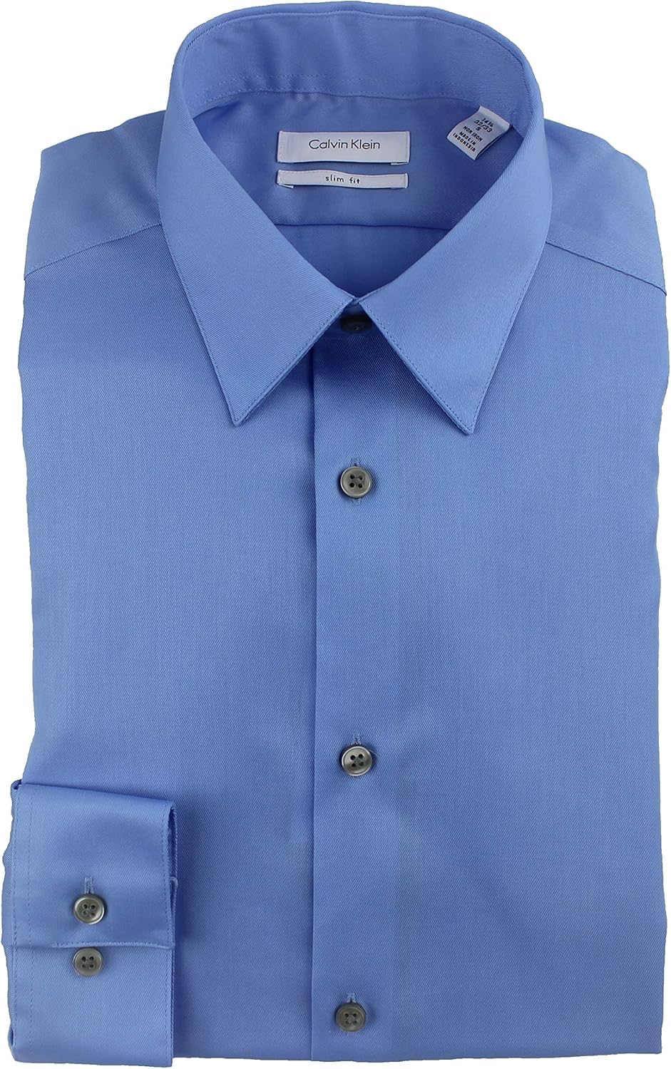 

Мужская приталенная рубашка Calvin Klein, однотонная, из хлопка, не подверженного глажке, 33T0477, Blue