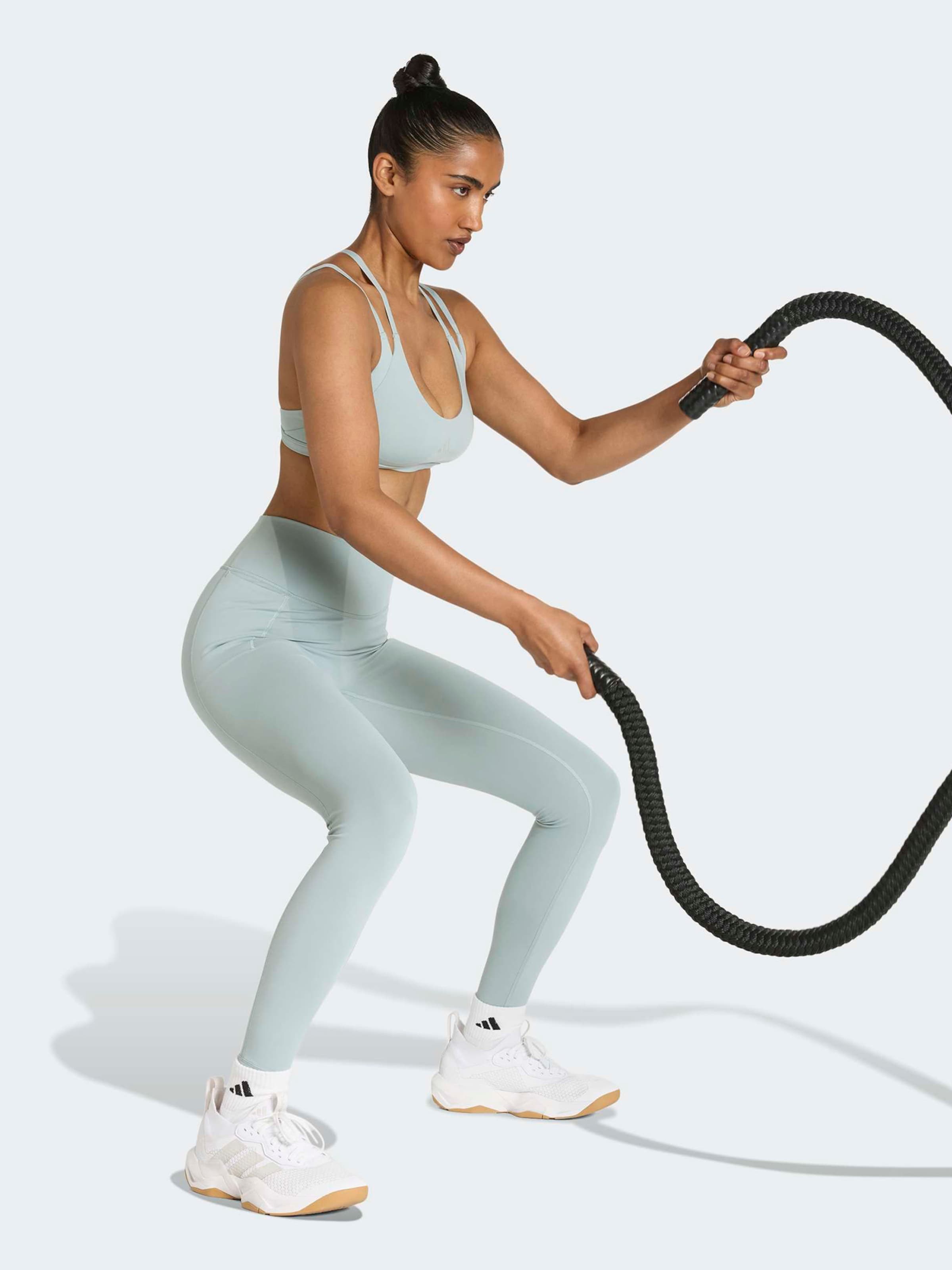 Adidas Performance Спортивный бюстгальтер-бралетт 'OPT' в пастельно-зеленом цвете — фото 2