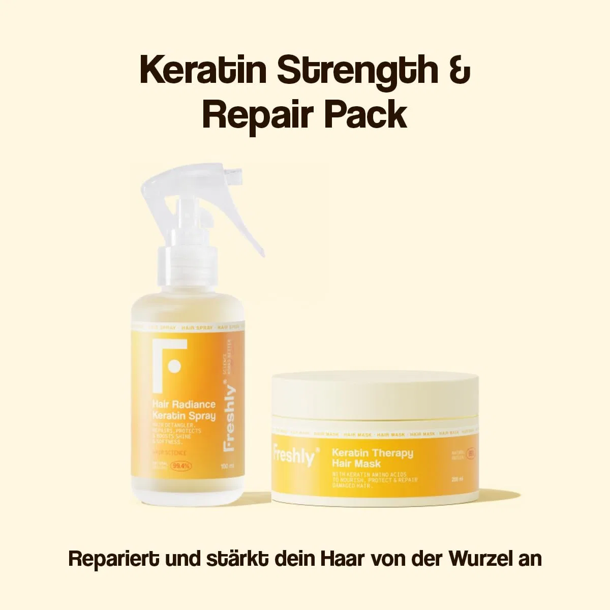 Набор для ухода за поврежденными волосами Keratin Strength & Repair от Freshly Freshly — фото 2