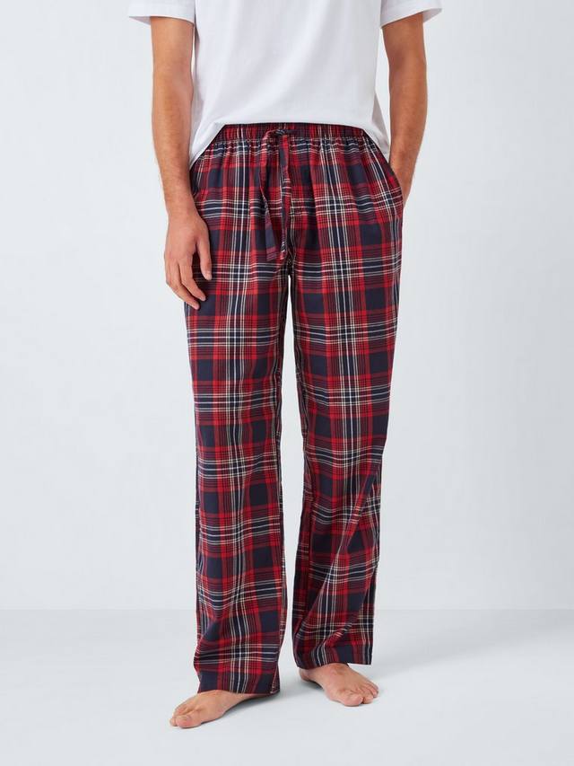 

Органические хлопковые клетчатые брюки для отдыха John Lewis, Blue Navy