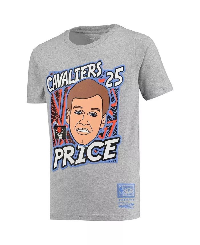 Футболка игрока King Of The Court от Big Boys and Girls Mark Price Grey Cleveland Cavaliers Hardwood Classics Mitchell & Ness — фото 3