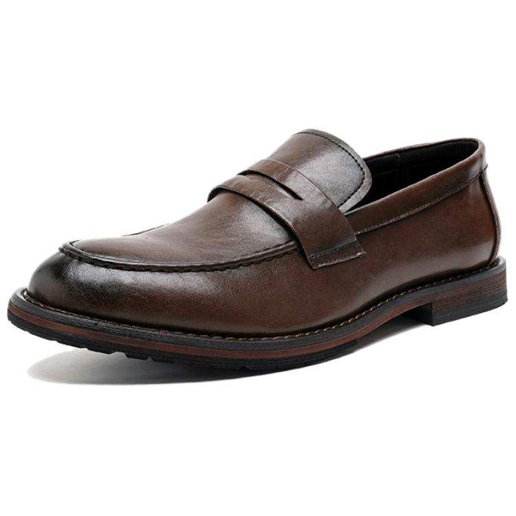 

WEISHIBANGWEI Мужские лоферы с коричневым скрытым клином, цвет Brown Hidden Wedge