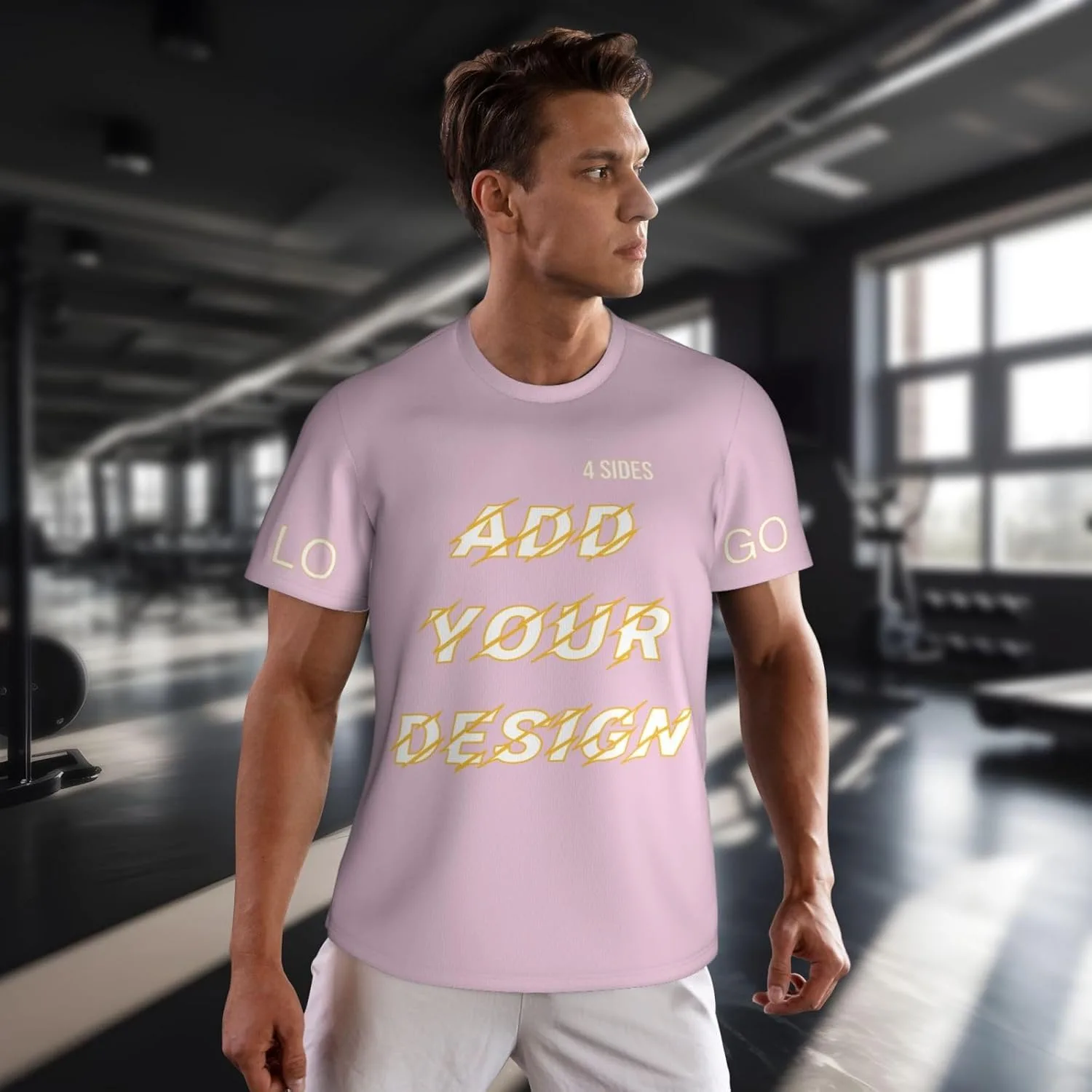 Футболка мужская Custom T Shirts с принтом на 4 сторонах — фото 2