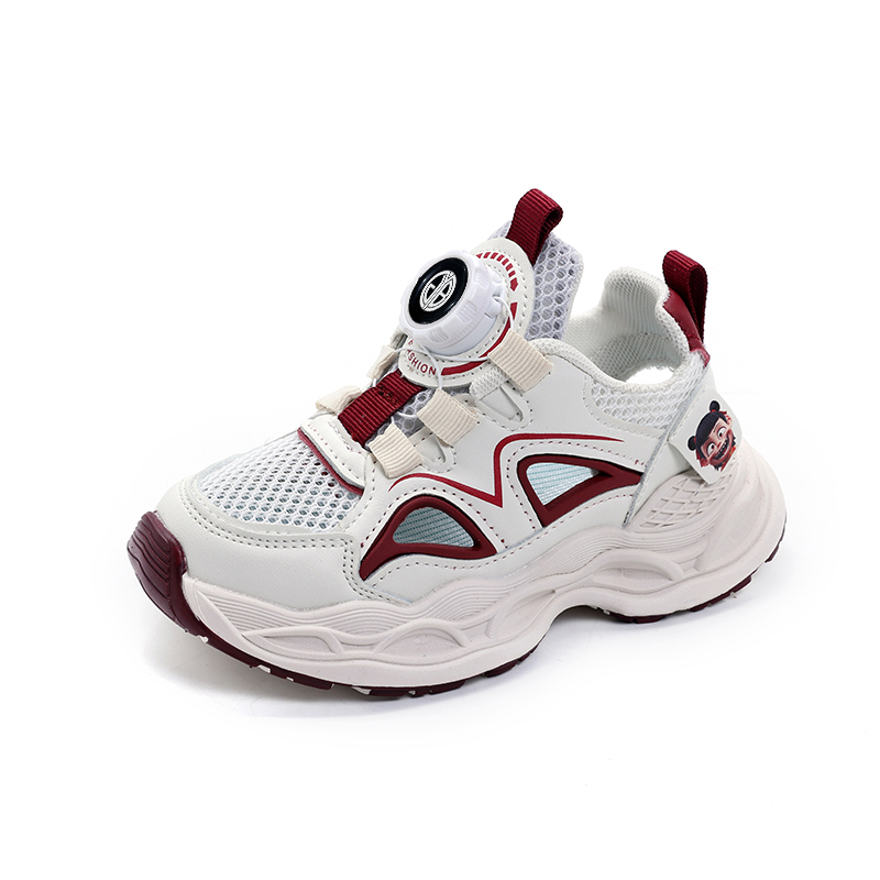 

Кроссовки для бега с низким верхом, противоскользящие, устойчивые к истиранию, дышащие, детские Yi Jiabao, красный