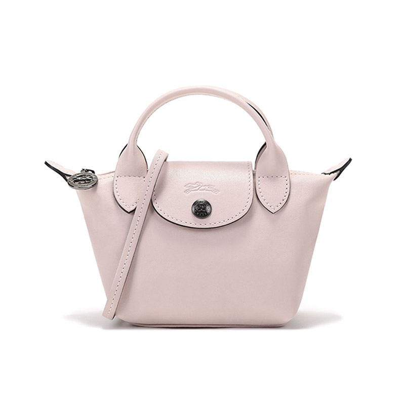 

LONGCHAMP Сумка-мессенджер Le Pliage Cuir из овчины, мини-сумка через плечо для женщин, светло-розовая
