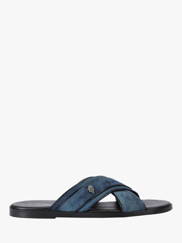 

Кожаные сандалии с перекрестными ремешками и стелькой Bond Kurt Geiger London, Denim