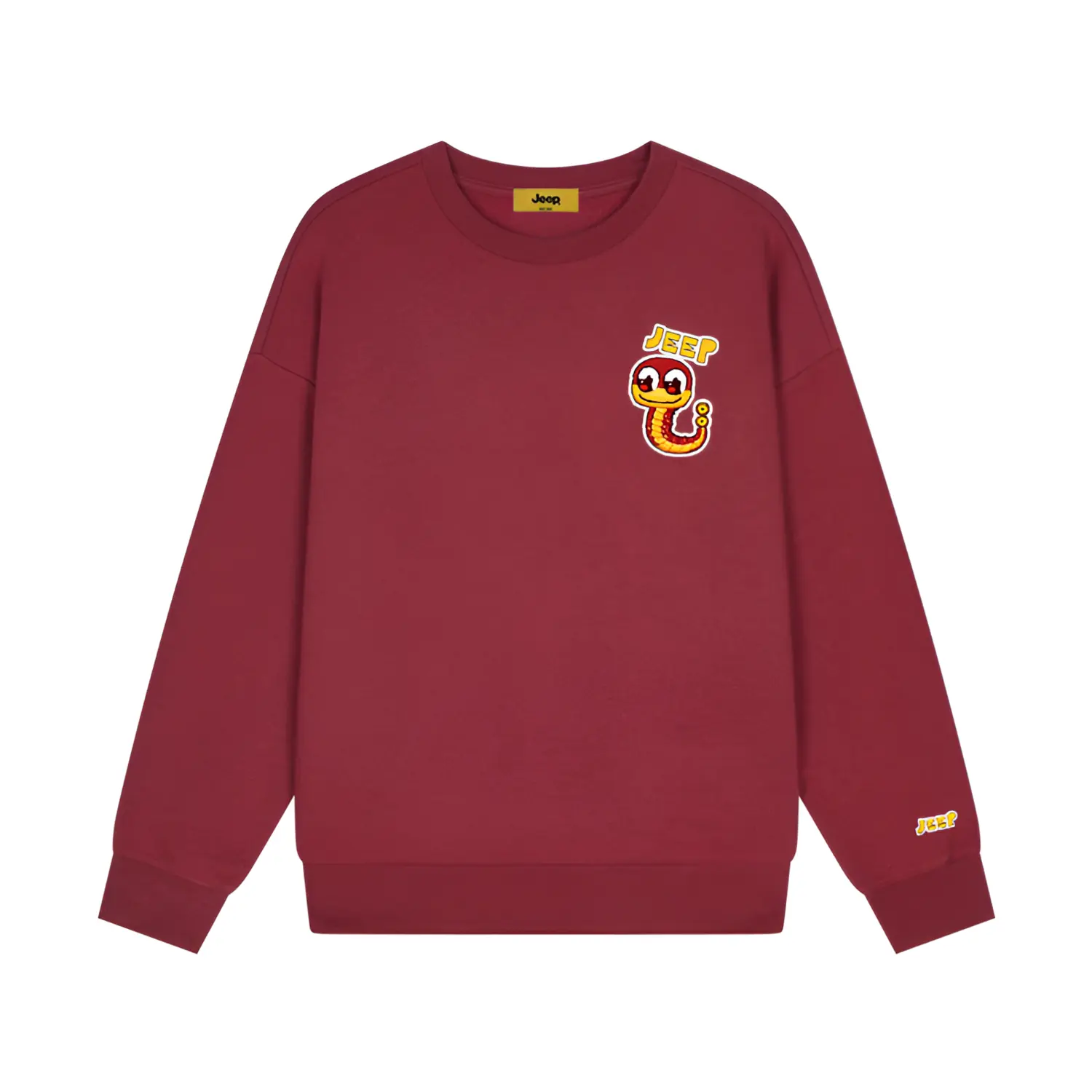 

Свитшот Unisex Crew Neck Moderate Regular Jeep, angora красный