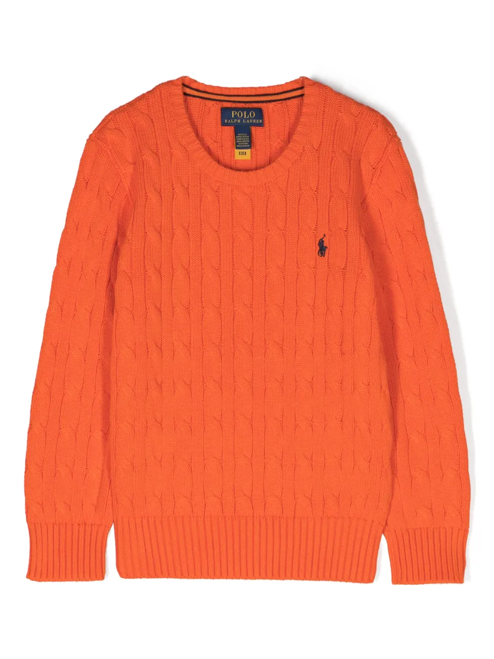 

Джемпер с вышитым логотипом POLO RALPH LAUREN KIDS, оранжевый