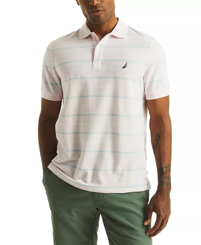 

Мужская поло классического кроя с полосками Nautica, розовый