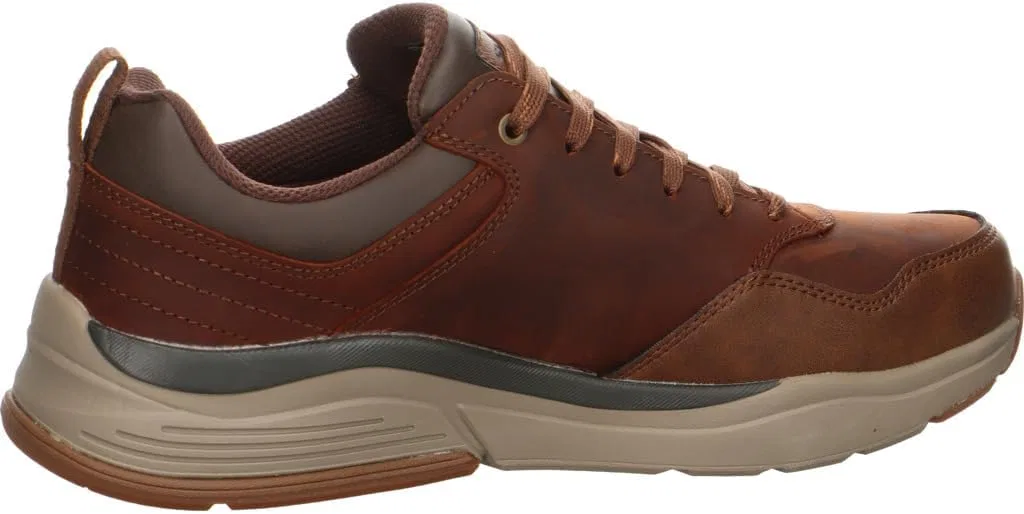 Мужские кроссовки Skechers Benago-Treno, Dark Brown Waterproof Leather — фото 3