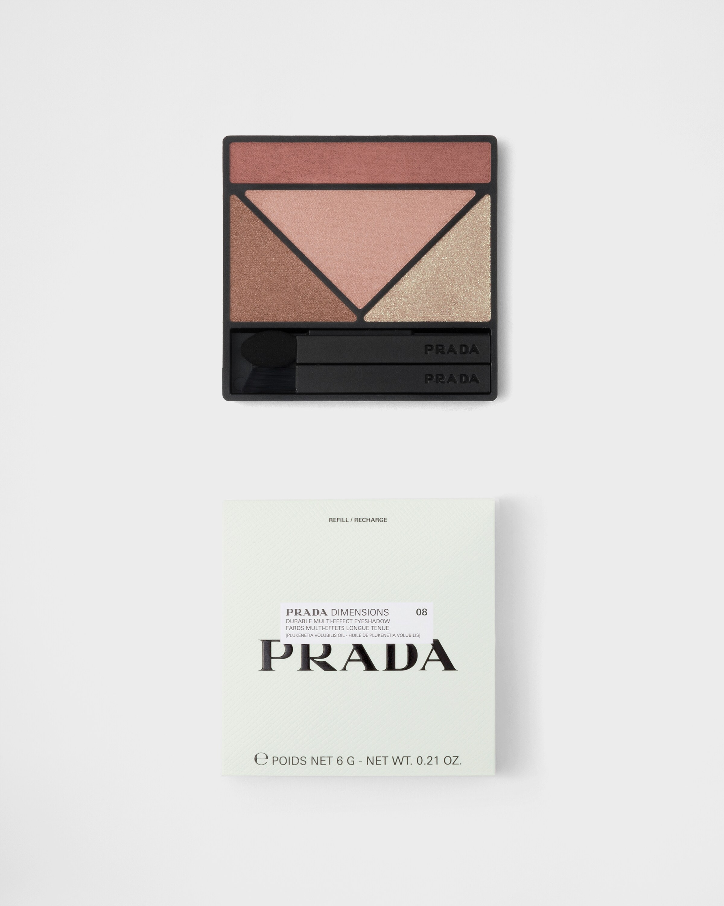 Сменный блок для палетки теней для век Prada Dimensions Holo Nude - 08 - PANSY, розовый — фото 3