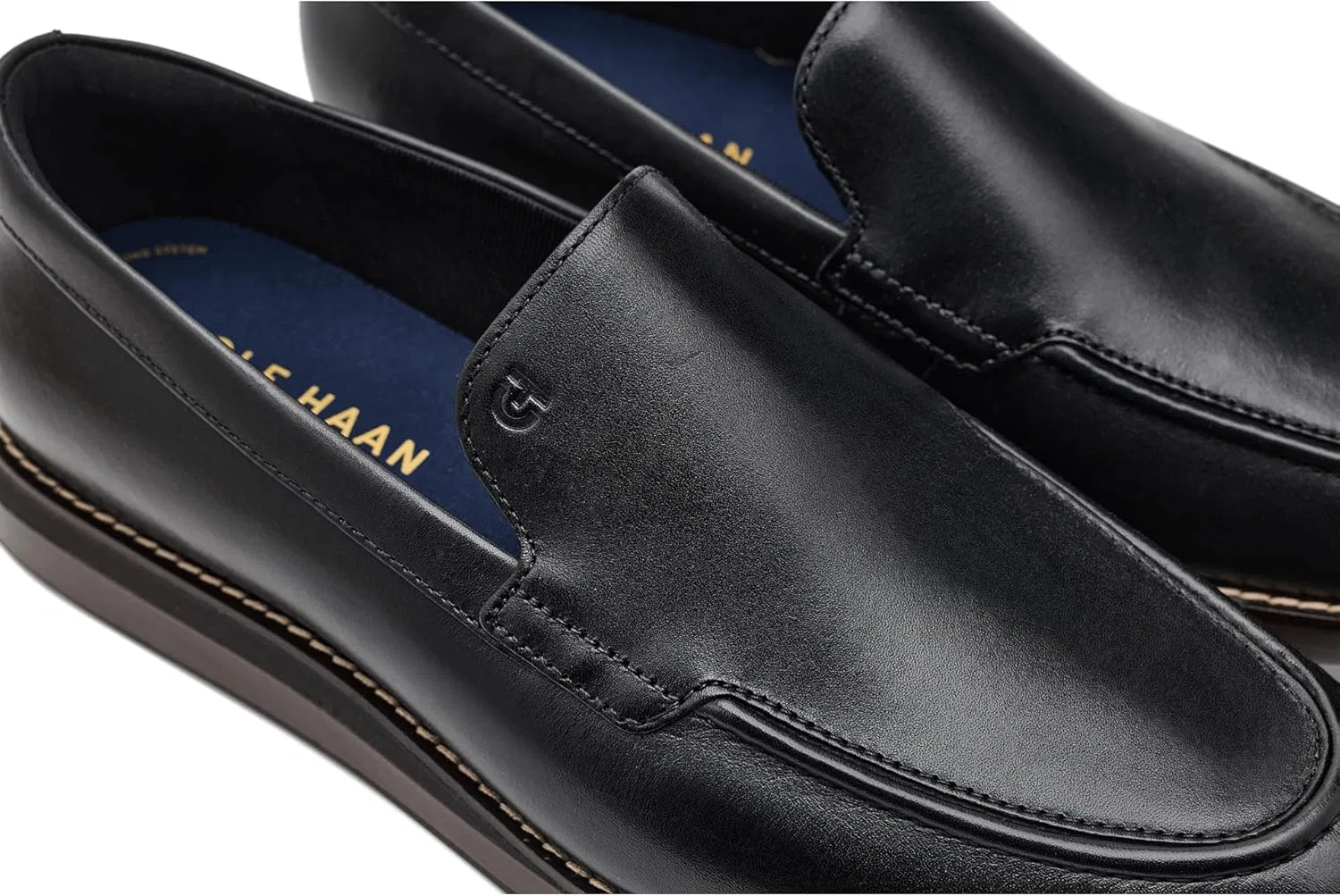 Лоферы из натуральной кожи Cole Haan, Black/Dark Natural/Black — фото 2