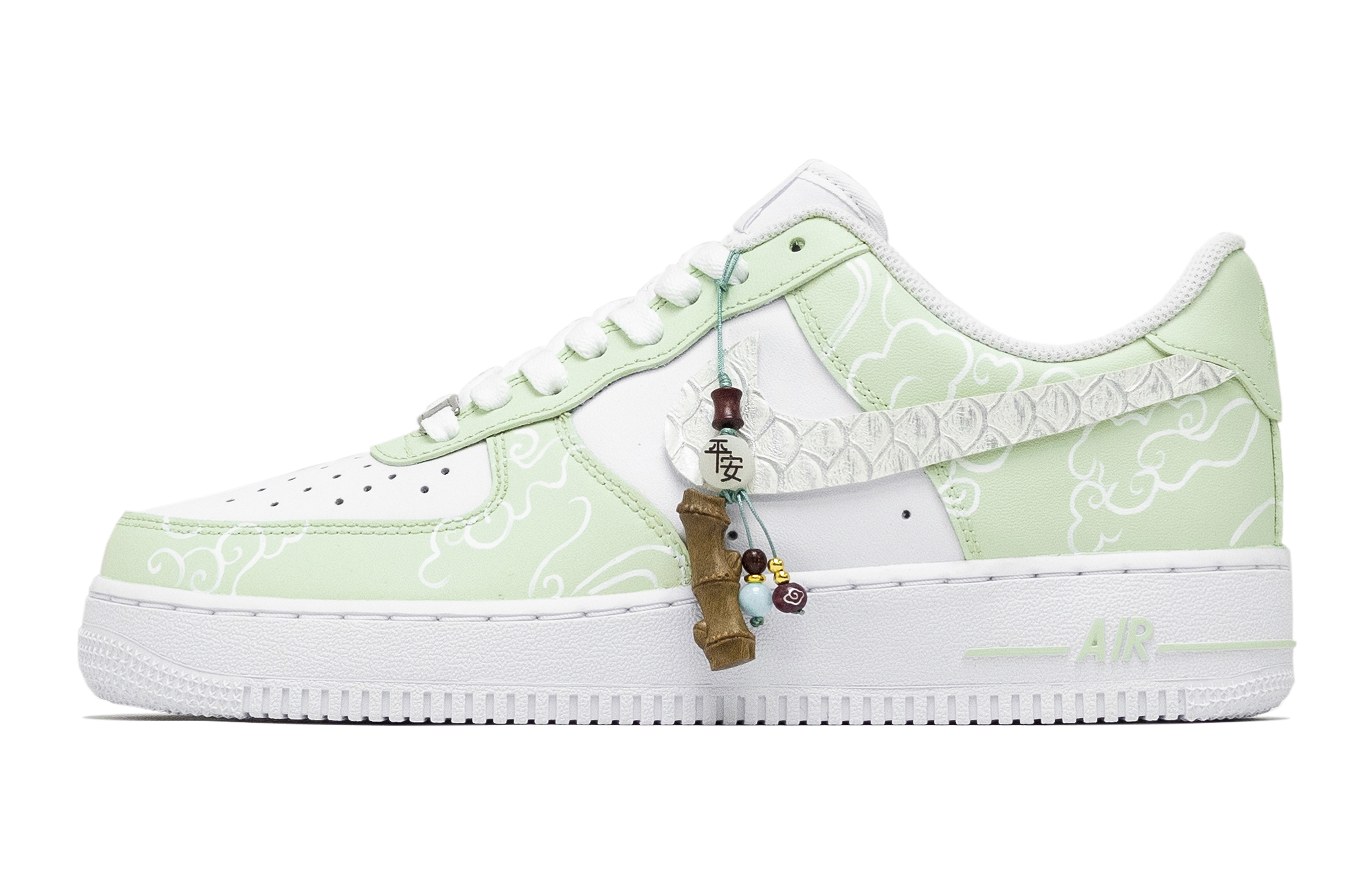 

Кроссовки Air Force 1 Air Force 1, Auspicious Clouds Oasis, противоскользящие, износостойкие, низкие, для скейтбординга, мужские, зеленые Nike, Yellow Green