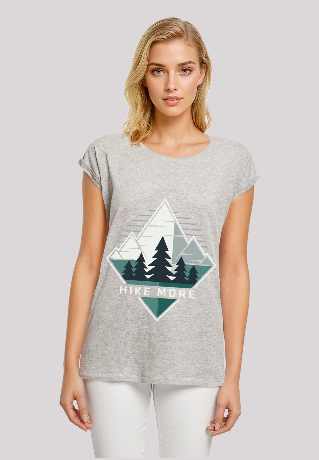 

Футболка с принтом HIKE MORE MOUNTAINS F4NT4STIC, серый