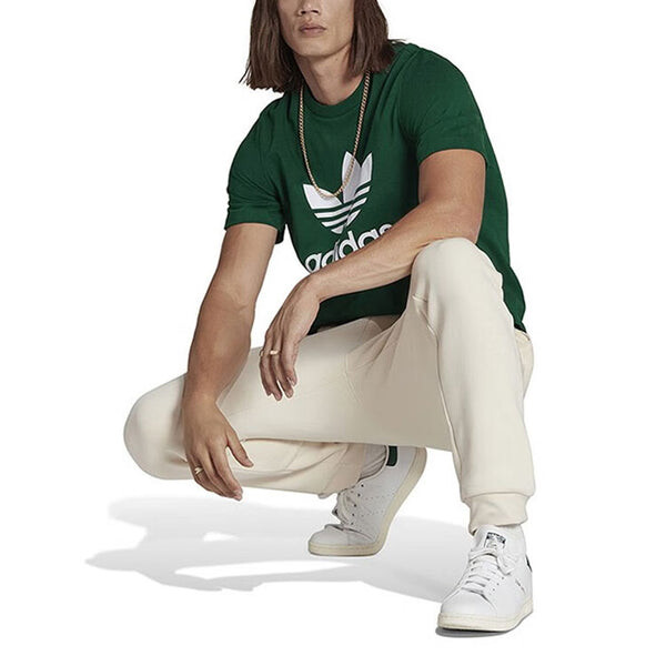 Футболка оригиналы adicolor классика трилистник футболка Adidas, зеленый — фото 4