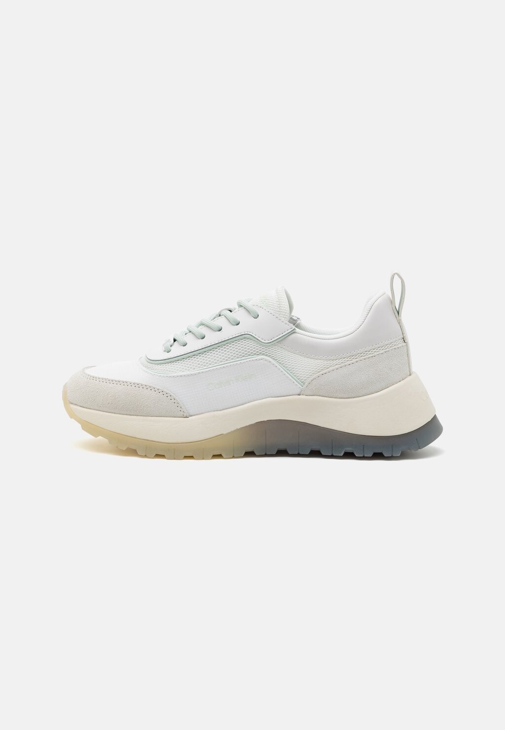 

Кроссовки низкие RUNNER LACE UP Calvin Klein, цвет white/milky green
