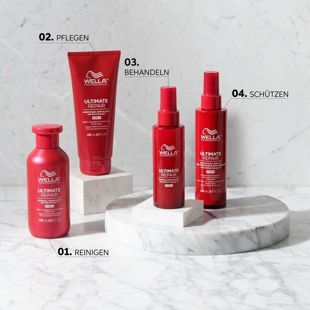 Кондиционер для волос ultimate repair step 2 | mit aha & omega-9 Wella Professionals, объем 75 мл — фото 4